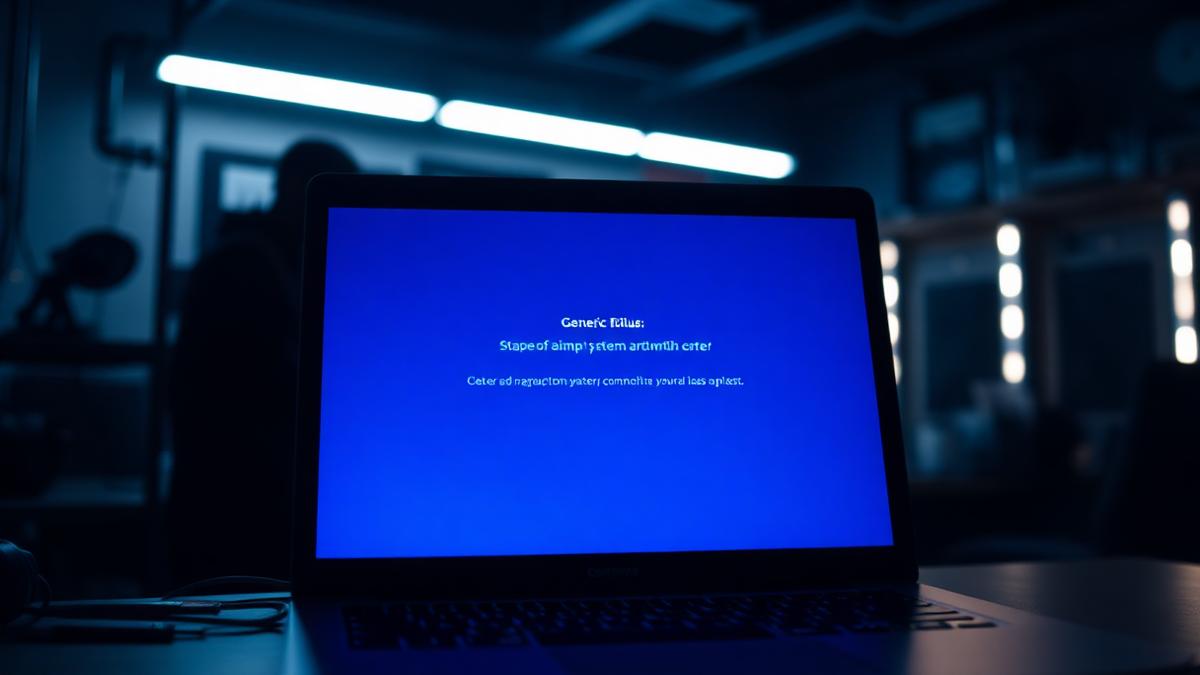 Computadora mostrando una pantalla azul de error de Windows